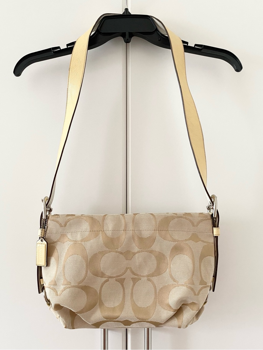 Y2K Coach Signature Monogram Shoulder Bag